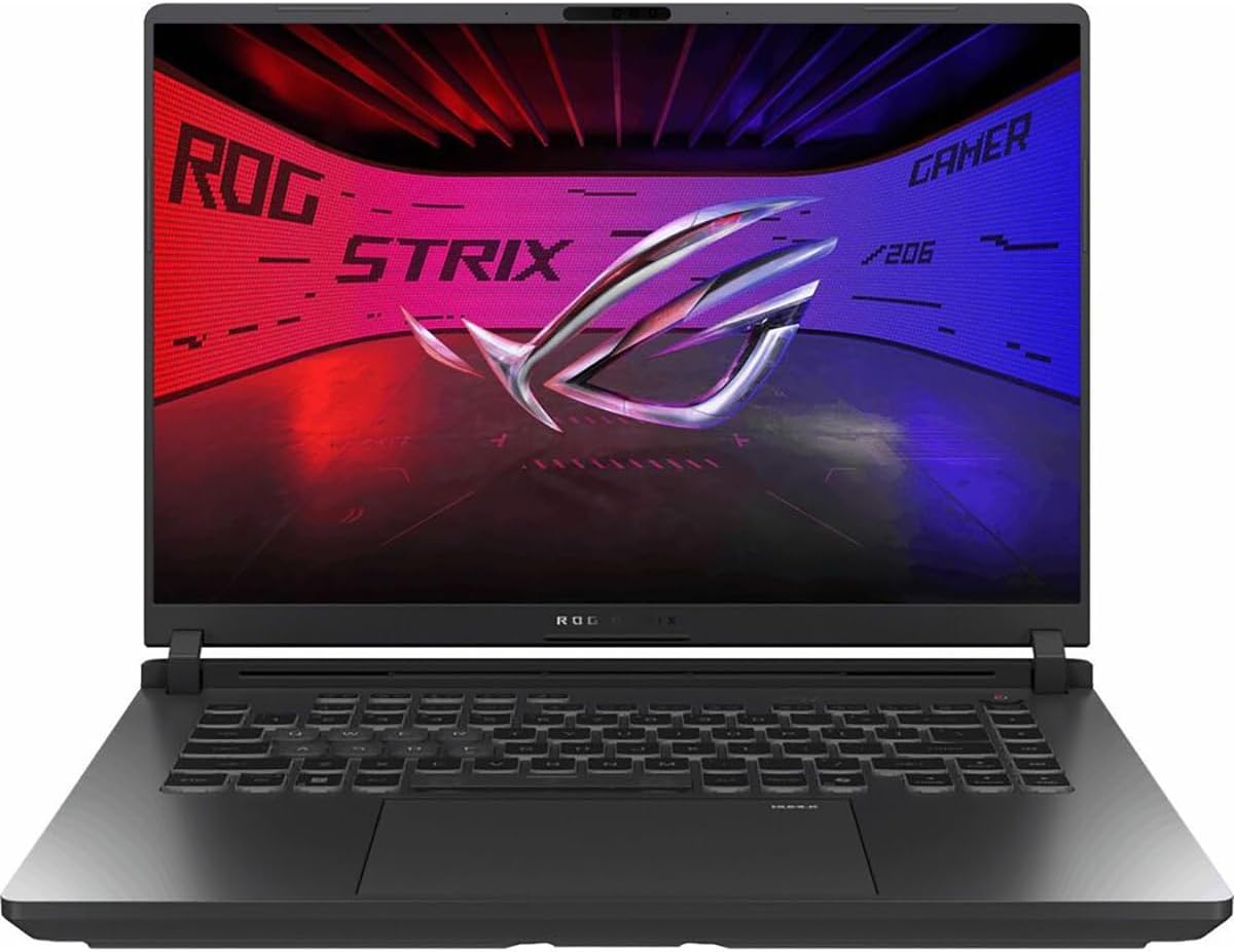 ASUS ROG Strix G16 (2025), pantalla ROG Nebula de 16 pulgadas 16:10 2.5K 240Hz/3ms, GPU NVIDIA GeForce RTX 5060, procesador Intel Core Ultra 9 275HX, memoria DDR5 de 32 GB, SSD PCIe de 1 TB, Wi-Fi 7
