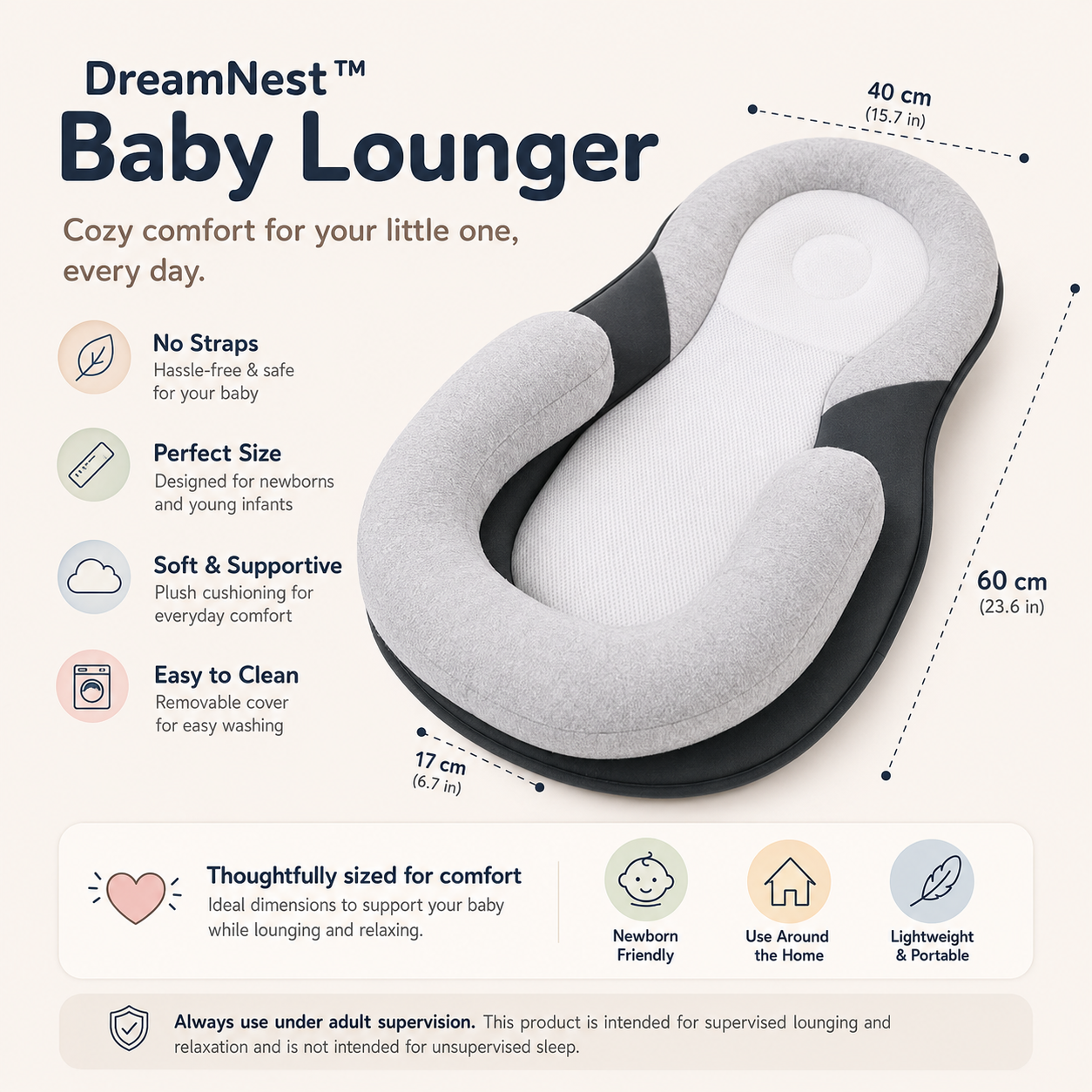 DreamNest™ Baby Lounger