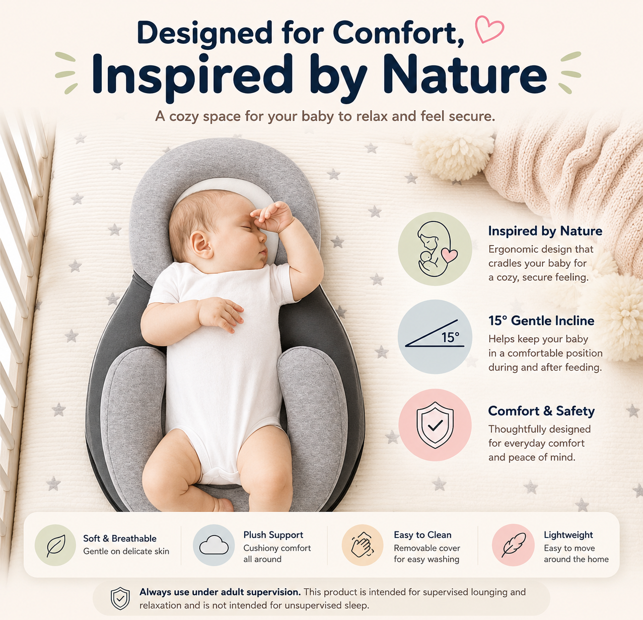 DreamNest™ Baby Lounger