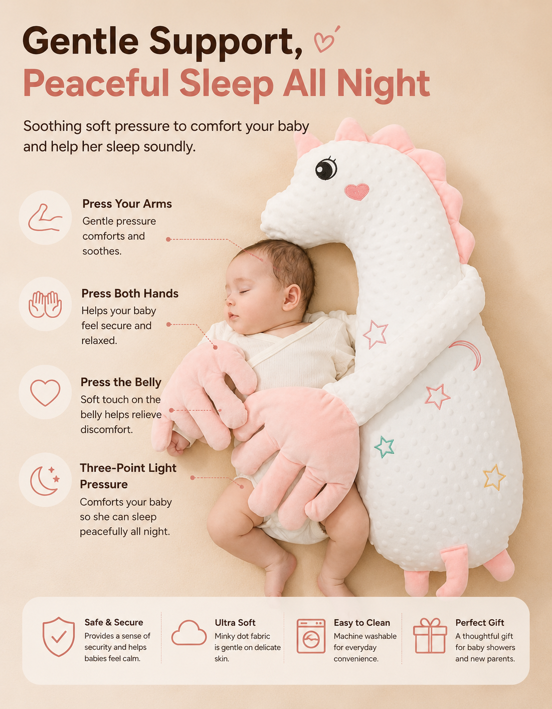 CozyNest™ Baby Pillow